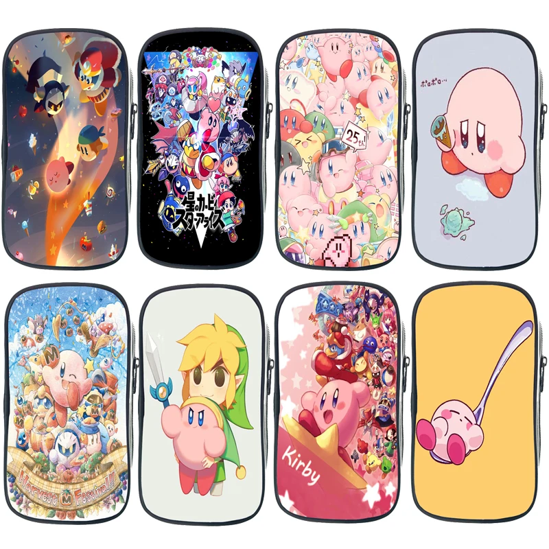 

Kids Cute Kirby Pencil Bag Student Anime Pen Bag Large Capacity Stationery Storage Bag School Supplies Girl Cartoon Makeup Bag