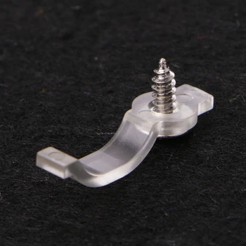 

100 Pcs Mounting Bracket 10mm Fixing Clip For 5050 LED Strip Light with Screws