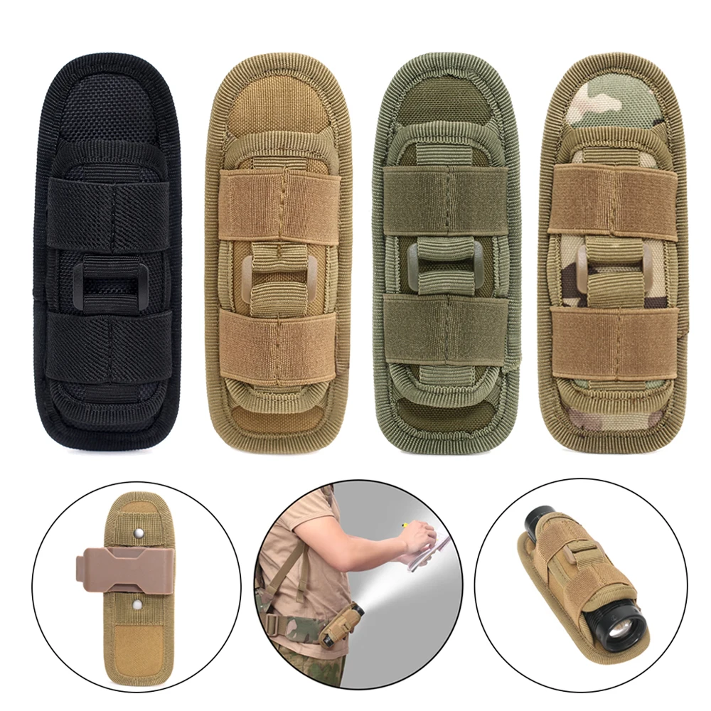 Pouch Molle Holster Belt Carry-Case-Holder Tactical-Flashlight Camping-Accessories Led-Torch
