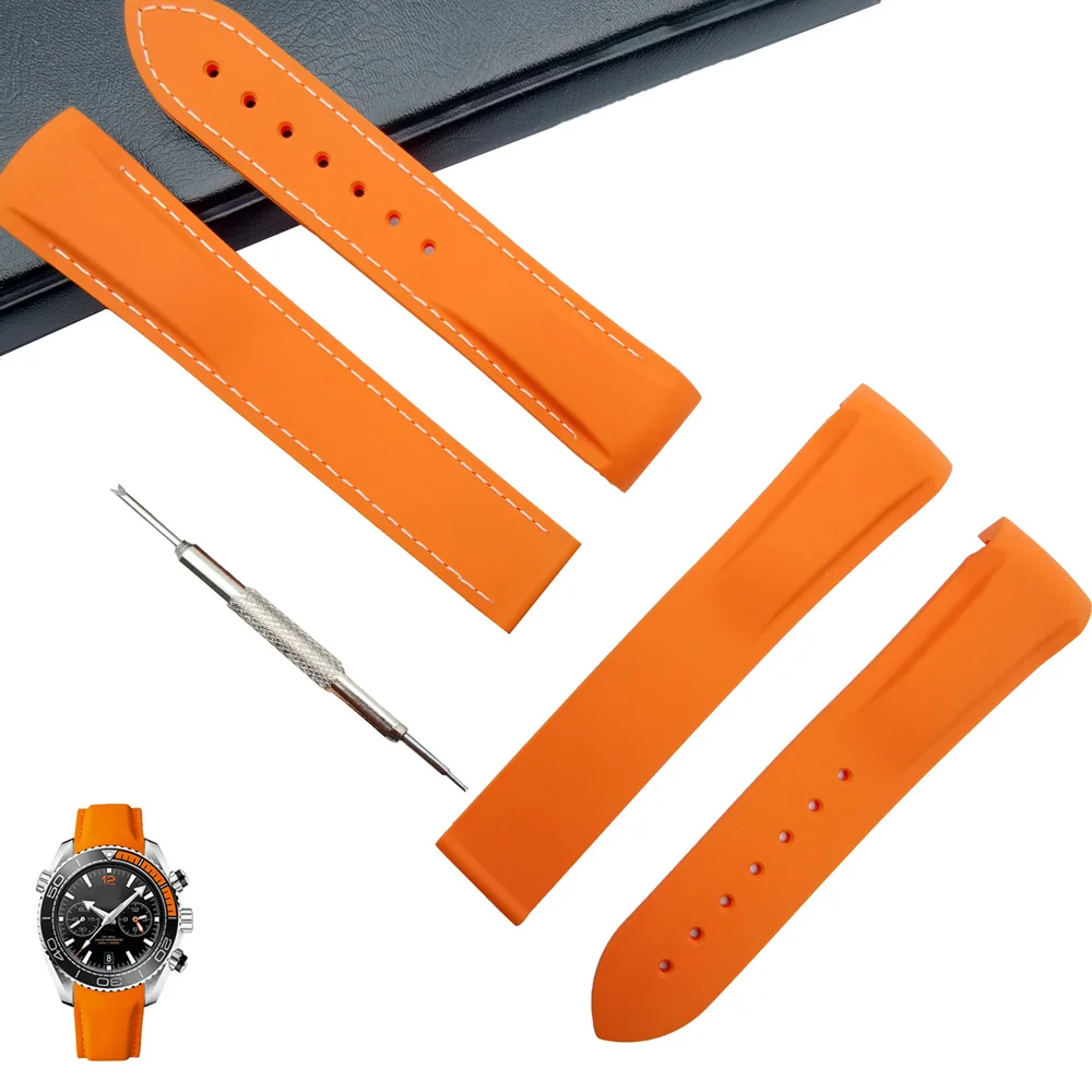 Silicone Watch Bands For Omega Seamaster Ocean Watch Band Strap High Quality Watch Bracelet Rubber Sports for Longines 20mm 22mm