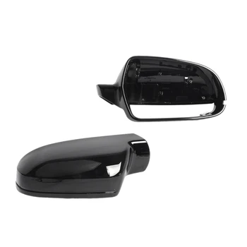

Left Right Gloss Bright Black Rearview Wing Mirror Cover Cap For-Audi A4 B8.5 S4 2010-2015 A3 S3 2011-2013 A5 S5 2010-2016 8T085