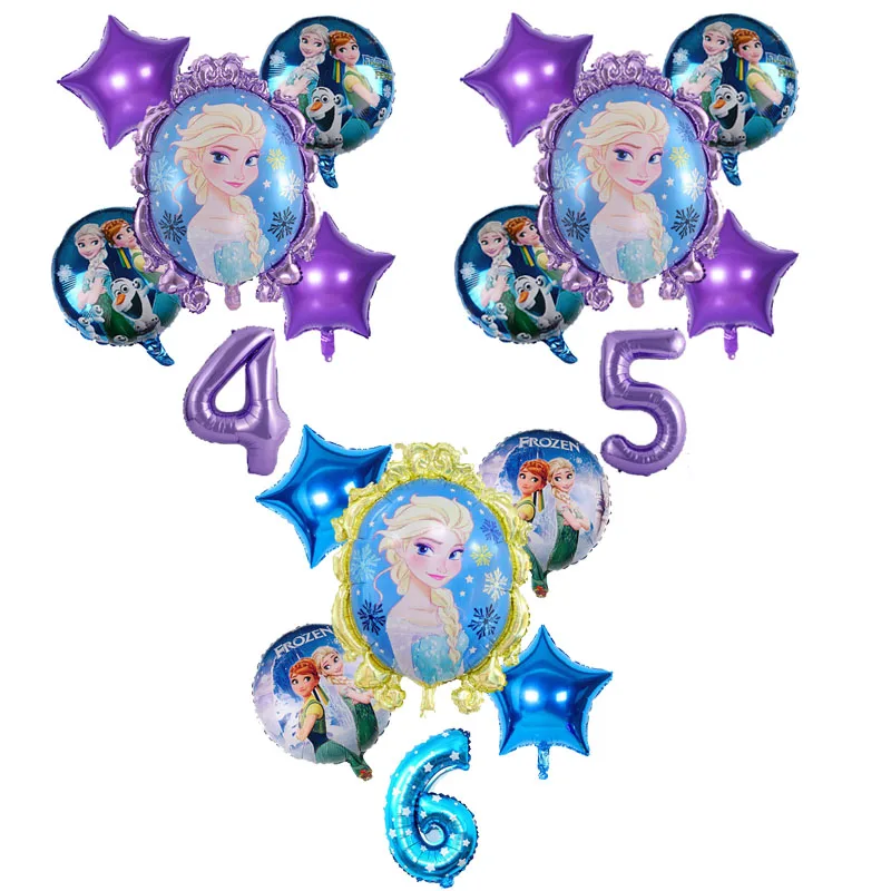 Серия воздушных шаров Disney Frozen Elsa с героями мультфильмов 6 шт./компл. детские