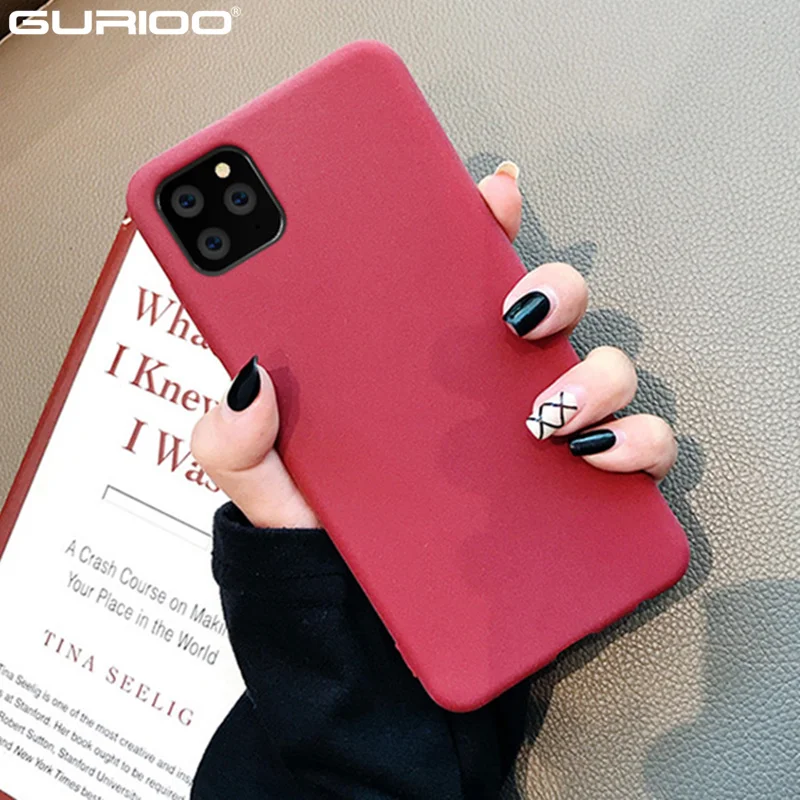 

Ultra-Thin Phone Case For iPhone 11 Pro X XR XS Max Soft TPU Silicon Sandstone Matte Back Cover for iPhone 5 5S SE 6 6S 7 8 Plus
