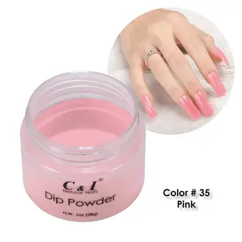 

Dipping Powder -Color NO.35# Pink -Red Color System -28g Nail Dipping & Nail Tip