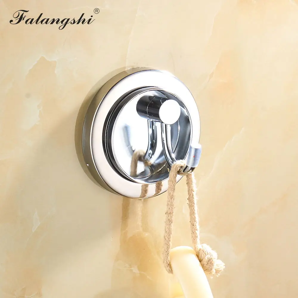 Falangshi 80mm Invisible Hook Behind the Door Clothes Hanger Towel Rack Rustproof Wall Mounted Chrome Brass Hooks WB8110 | Обустройство