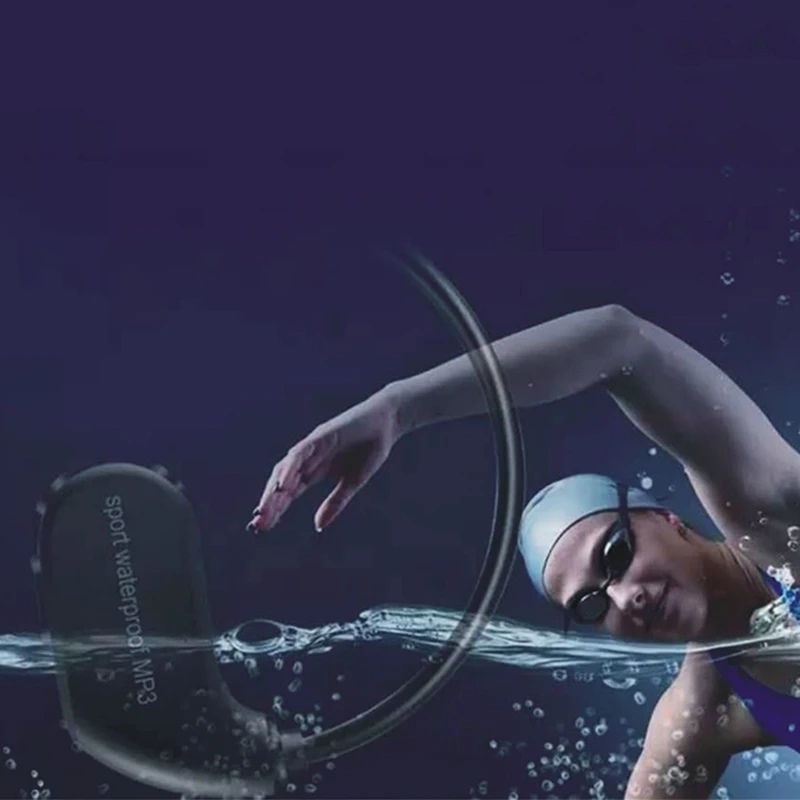 Память 8 ГБ беспроводной головной плавательный Mp3 наушники Дайвинг водонепроницаемый спортивный MP3-плеер на голову спортивный водонепроницаемый Mp