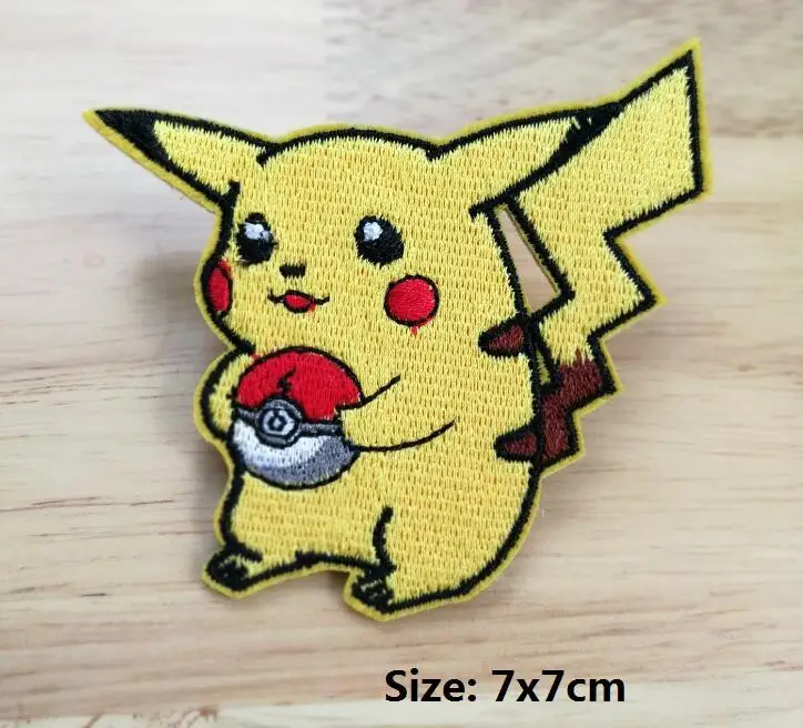 Переключатель Pokemon Go Pocket Monster Железный На нашивки значки Pikachu Eevee Железный на нашивках детский значок - Цвет: Многоцветный