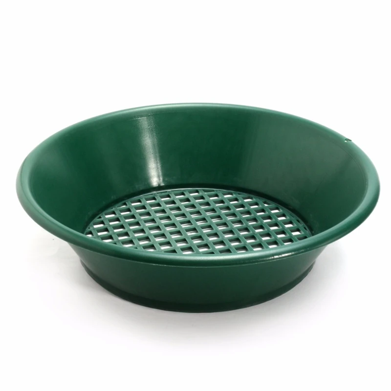 

1Pc Green Gold Pan Sifting Classifier Mesh Screen Mining Sifter Metal Detecting Tool Panning Classifier 34x34x10Cm