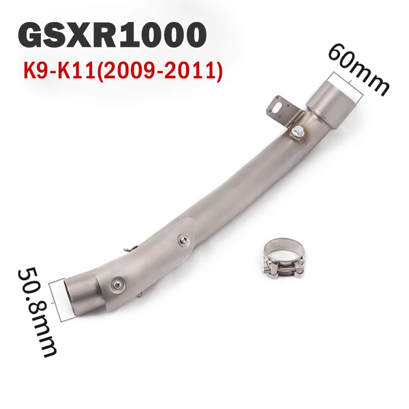 GSX250R GW250F GSXR600/750 GSXR1000 K6 K7 K8 K9 K11 глушитель выхлопной трубы среднего звенья стальной 51 мм Соединительный адаптер трубы