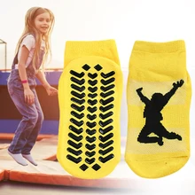 5 шт., детские носки в пол-батут для взрослых Противоскользящие силиконовые носки для тренажёрного зала, фитнеса, спорта, дышащие хлопковые носки, эластичные