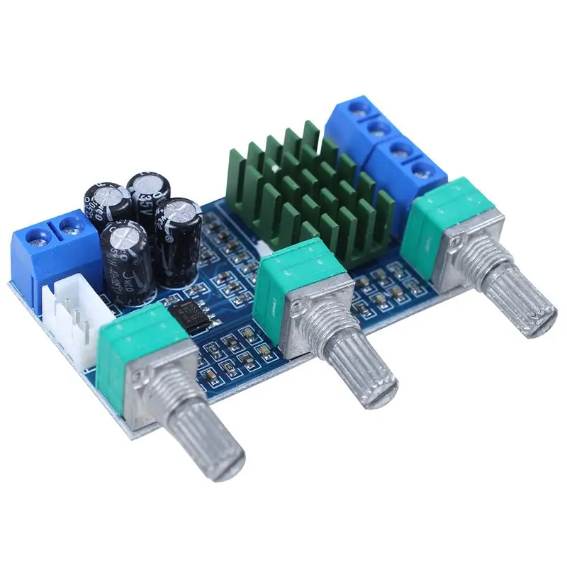 DC 12V-24V TPA3116D2 80Wx2 цифровой усилитель плата тройной регулятор громкости басов |
