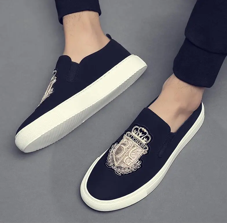 Products Front Embroidered Casual Man Slip-On Shoe