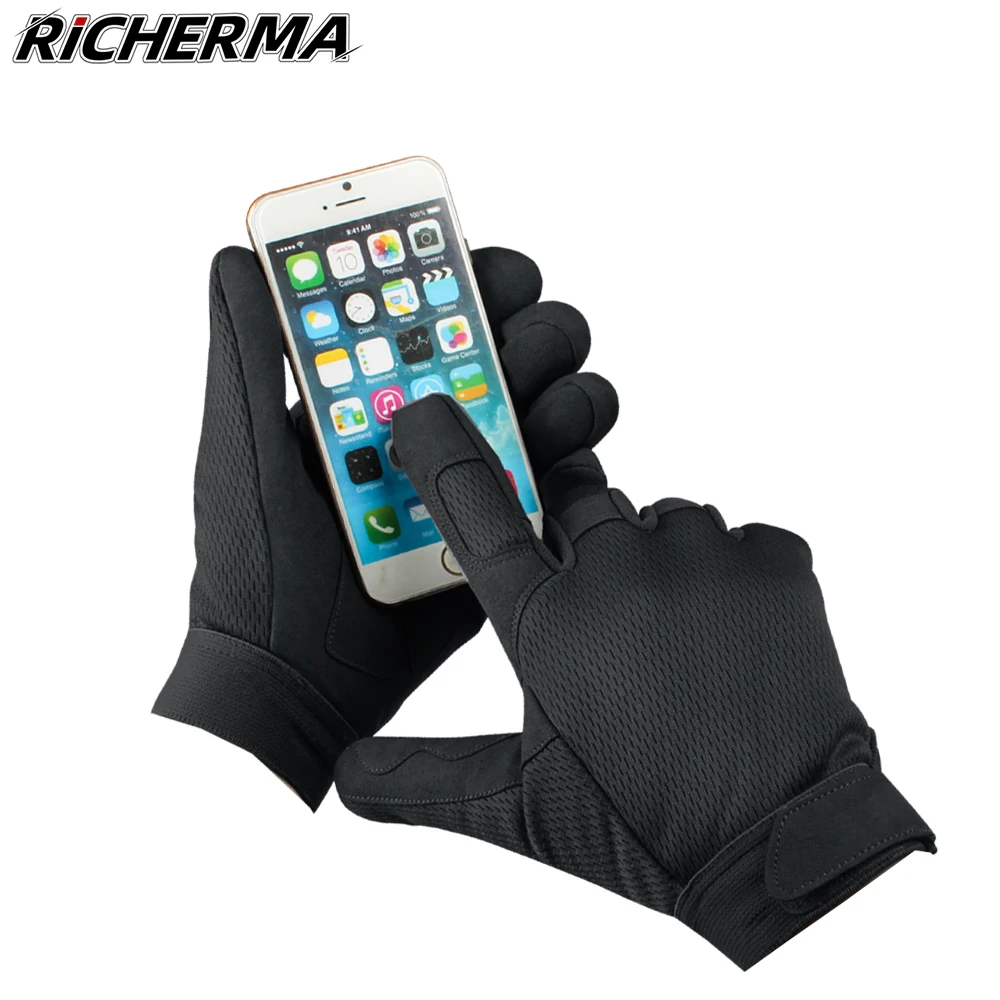 Fashion Summer Motorcycle Gloves Men Full Finger Non-Slip Driving Thin Work Sun Protection Women Mittens | Автомобили и мотоциклы