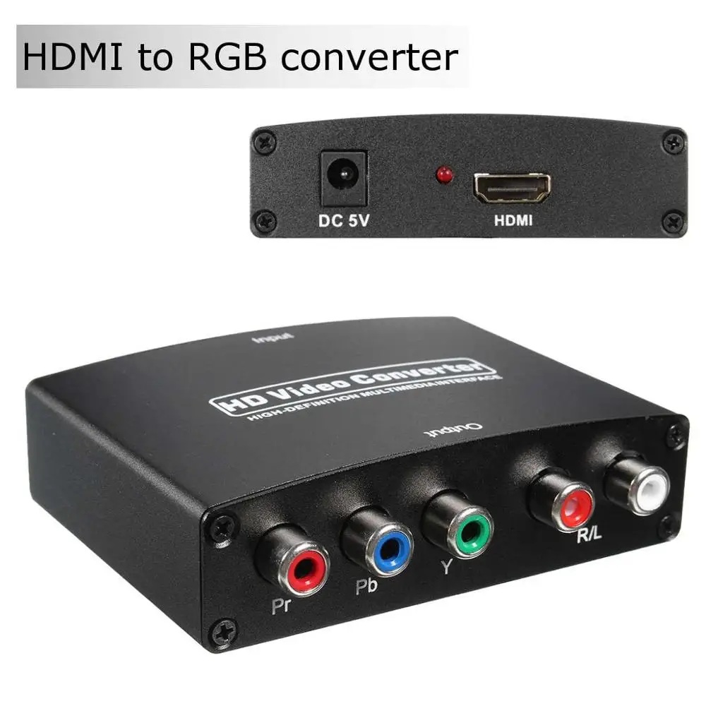 1080P HD HDMI к RGB YPbPr адаптер конвертер HDMI к RGB Компонентный видео R/L аудио адаптер кабель для ТВ ПК проектор