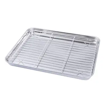 

2pcs in 1 Set Baking Sheet Rack Set Cake Sheet Tools Accessories Pan Cooling Rack for Home Restaurant