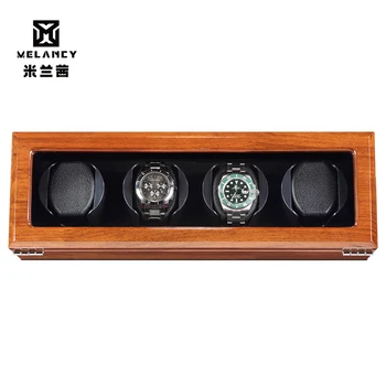 

High-End Black Wooden Carbon Fiber Watch Winder Ultra Quite solid wooden Watch Winder