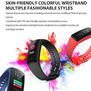 

Smart Fitness Tracker Heart Rate Blood Pressure Blood Oxygen Monitor IP67 Waterproof Smart Bracelet Fitness Band