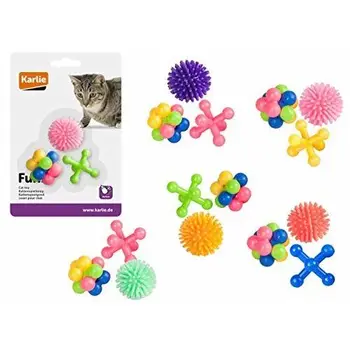 

Gummi-Katzenspielzeug 3 Stück ø: 4 cm farblich sortiert