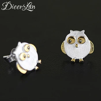 

New 925 Sterling Silver Owl Earrings For Women Bijoux Bohemian Fashion Female Jewelry Brincos