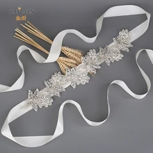 TOPQUEEN S427 стразы и жемчуг свадебный пояс из бисера ремни для формального платья атласная лента пояс-кушак дизайн пояс-кушак