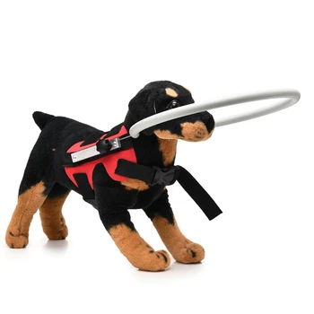 

Hot Blind Dogs Pet Safe Harness Anti-collision Ring Pets Weak Color Circle Guide Animal Protection Collar Rings Dog Harness