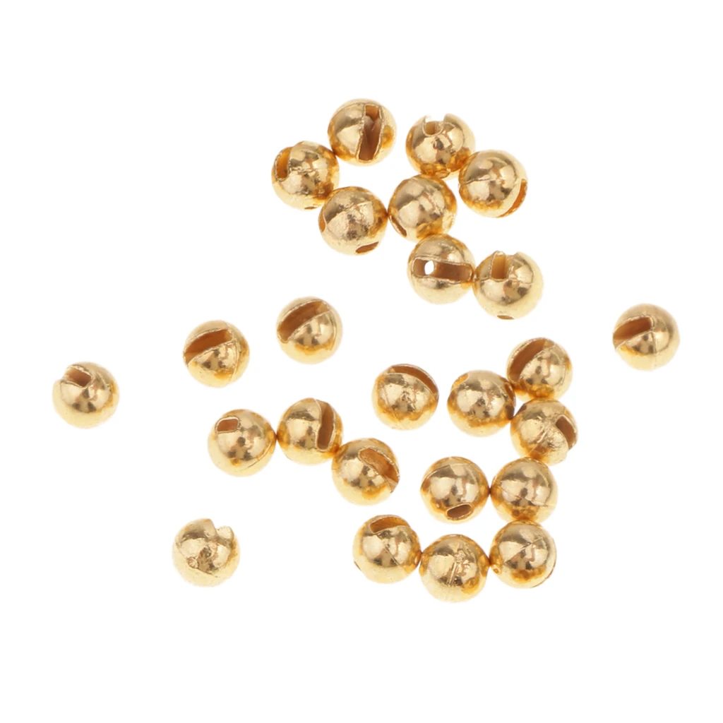 25pcs Fly Tying Slotted Tungsten Beads Very Heavy Deep Nymphs Head Beads 2 / 2.5 / 3 / 3.5 / 4.0mm 5 Sizes for Chose