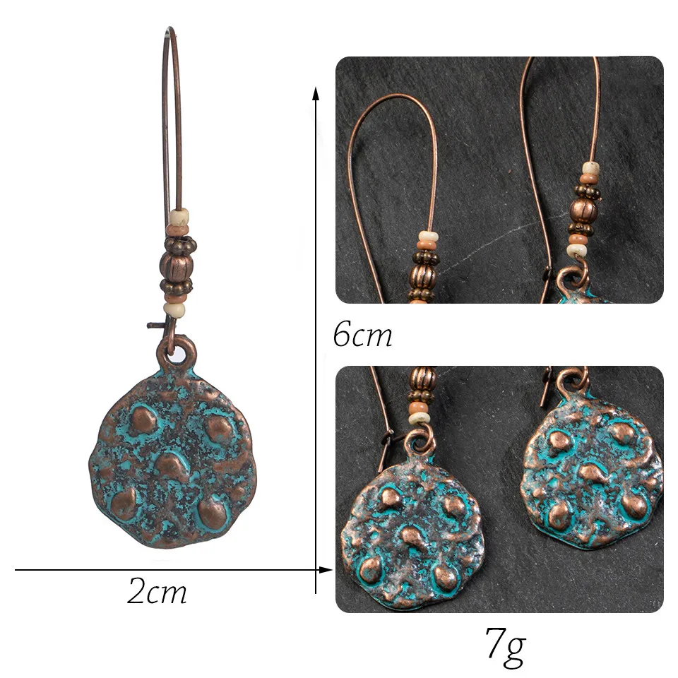 Vintage Ethnic Long Metal Leaf Big Drop Earrings for Women 2019 Bohemian Geometric Tassel Fringe Stones Women's Earring Jewelry  (5)