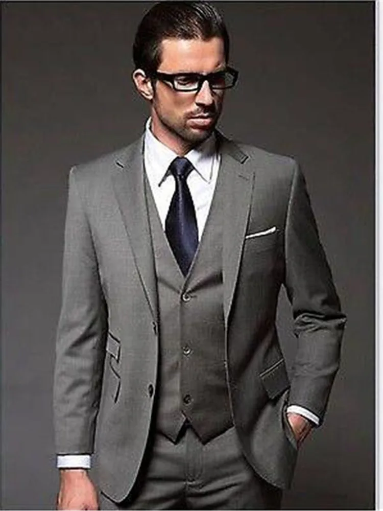 Мужской костюм смокинг Noivo Terno Slim Fit Easculino вечерние костюмы для мужчин серый Жених Смокинги Жених Невеста(пиджак+ Пан