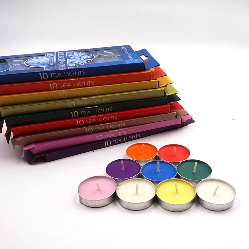 Круглая ароматическая свеча с алюминиевой чашкой 10 шт. натуральный соевый воск