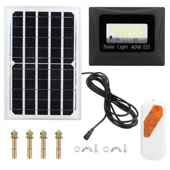 

led reflector led flood light 10w 40W Waterproof Solar Powered Remote Control LED Light Garden Yard Outdoor Street AC