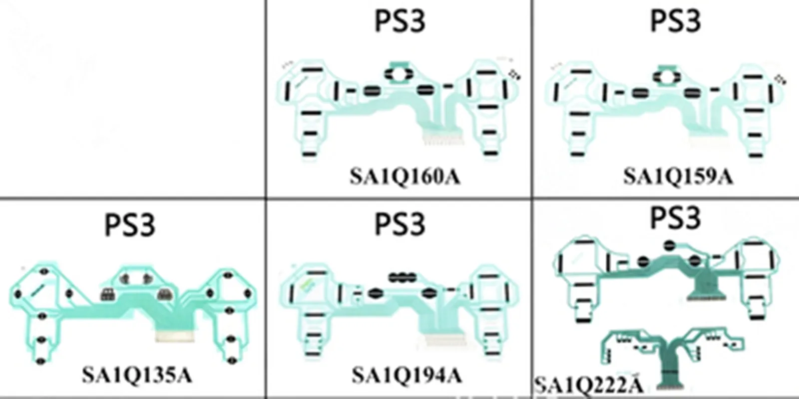 

100Pcs/Lot Conductive Film Keypad SA1Q159A SA1Q194A SA1Q165A SA1Q222A SA1Q135A For PS3 Console Circuit Board
