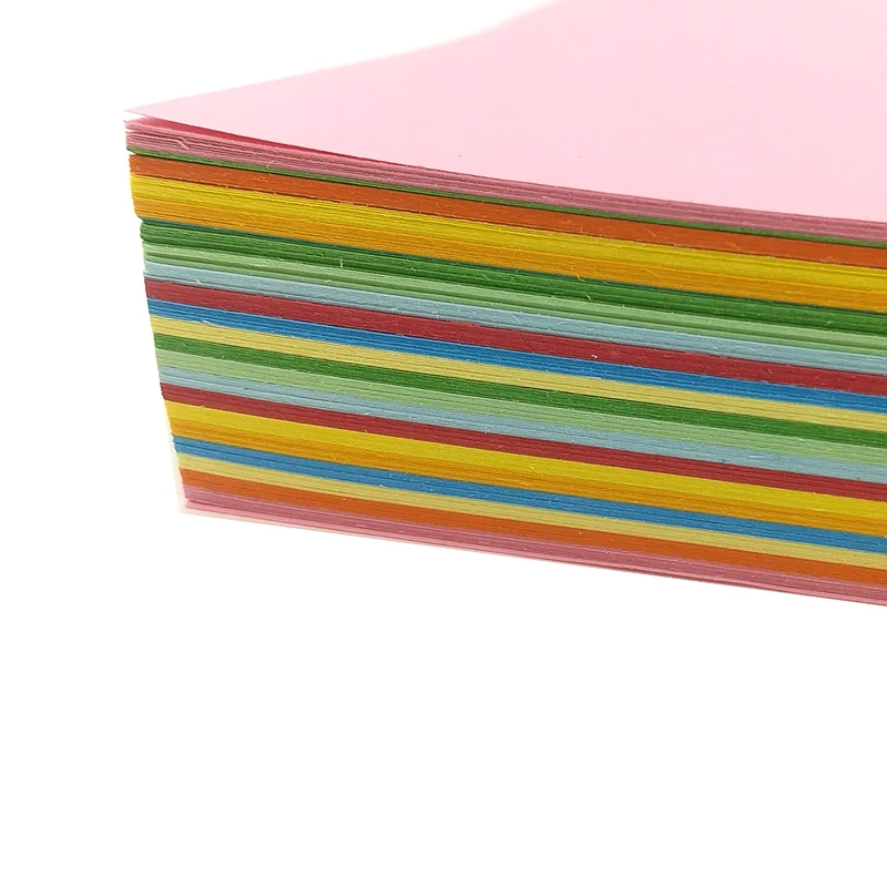 10 Couleurs Carré Papier Origami Pliant papier Coloré Double Face origami grue feuilles artisanales 5 × 5 cm 520 pcs 