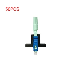 High Quality 50pcs SC/UPC SM Single-Mode Optical Connector FTTH Tool Cold Connector Tool Fiber Optic Embedded Fast Connector