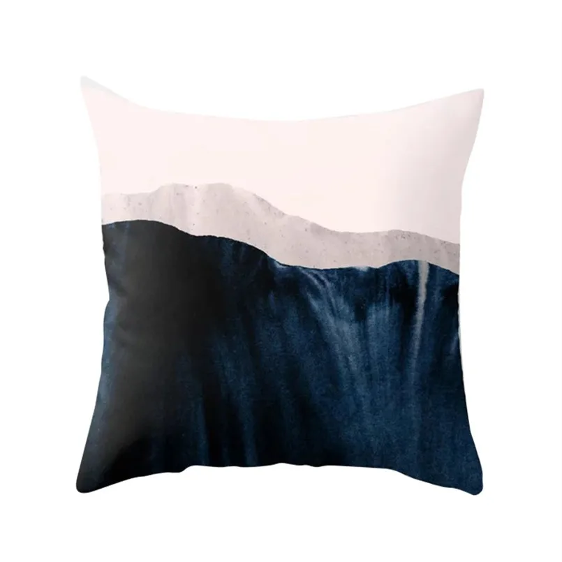 Oil painting hug pillowcase abstract geometric oil painting series ultra-short pillowcase breathable soft pillow naruto 30S17 (11)