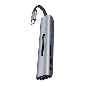 

Type-C Docking Station Usb C To Hdmi+Vga With Sound Hub Hd Converter