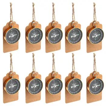 

10PCS Compass Label Set Travel Party Decorations Wedding Souvenir Gift For Bridal Gift, Baby Baptism,birthday Party Holiday Gift