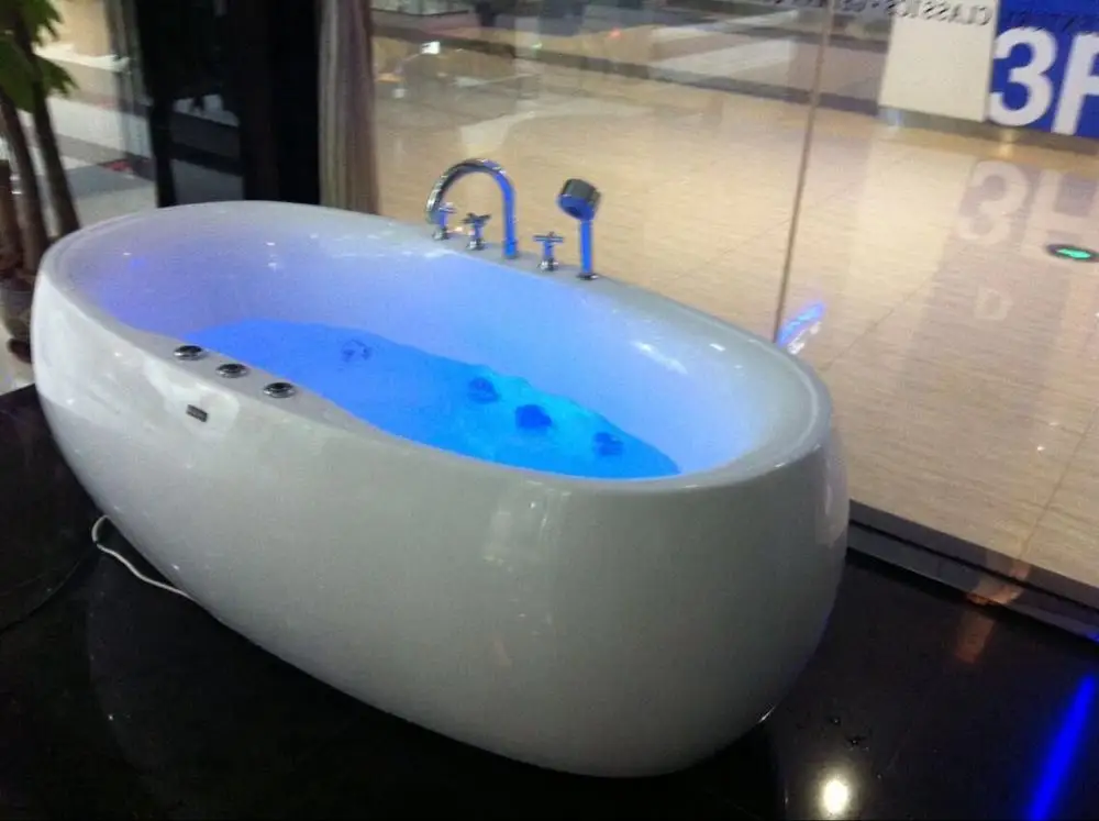 Акриловая гидромассажная Ванна в форме яйца 1800 мм для гидромассажа серфинга