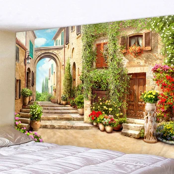 

Beautiful Ancient Architecture Print Wall Hippie Tapestry Polyester Fabric Home Decor Wall Rug Carpets Hanging Big Couch Blanket