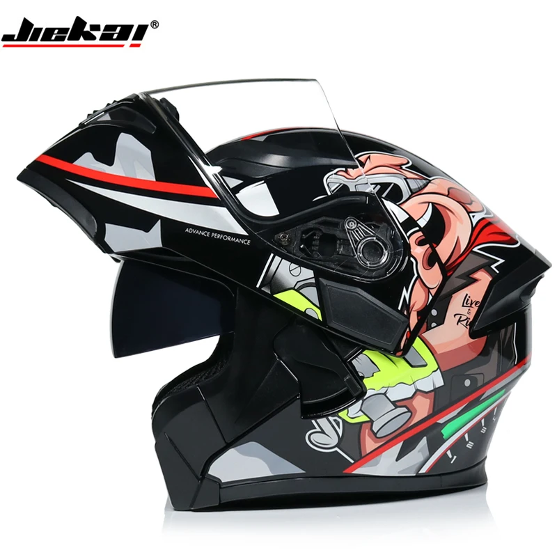 DOT ECE JIEKAI 902 мотоциклетные флип-ап зимние каски безопасности гоночный Мотокросс Capacete Quad Dirt Bike шлем - Цвет: b0