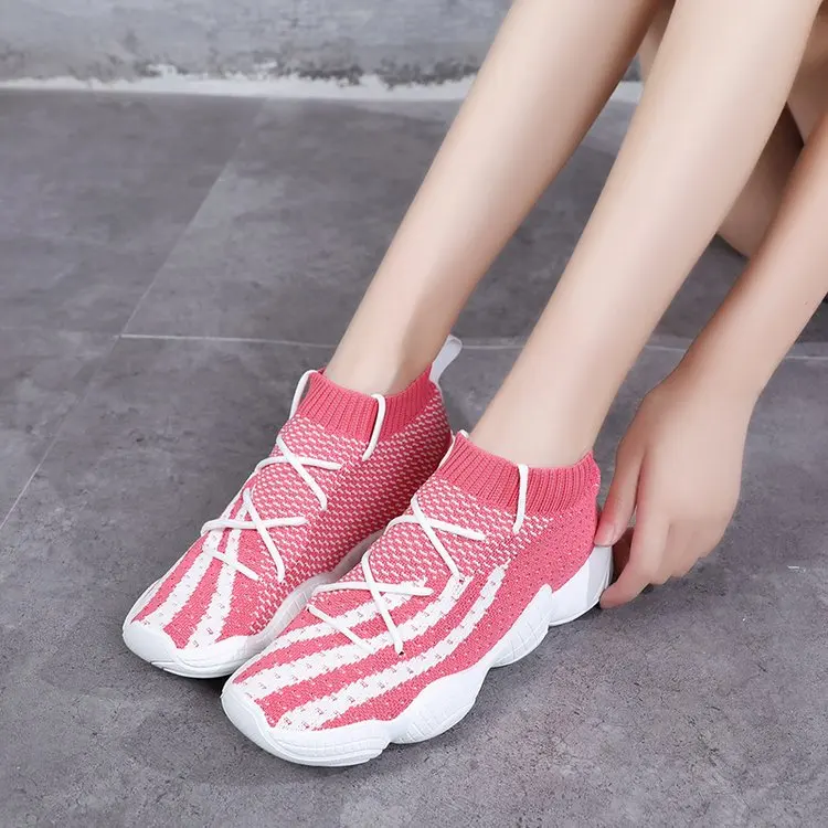 Женские кроссовки с дышащей сеткой; Basket Femme; женские кроссовки на платформе; tenis feminino; женская обувь; Chaussures Zapatill