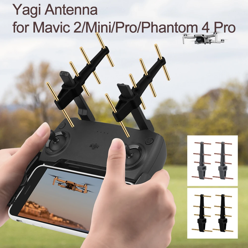 Антенна Yagi 2 шт. для Mavic 2/Mavic Mini/Mavic Pro/Phantom 4 Pro контроллер усилитель-передатчик