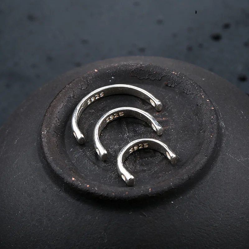 925 пробы серебро Половина круглые бусины Spacer 6 мм 8 мм 12 мм браслет Цепочки и ожерелья, обрамляющие Шарм бижутерия своими руками ювелирных изделий под