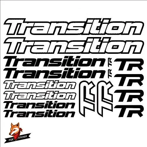 Transition Vinyl Decal Stickers Sheet Bike Frame Cycles Cycling Bicycle Mtb Road 