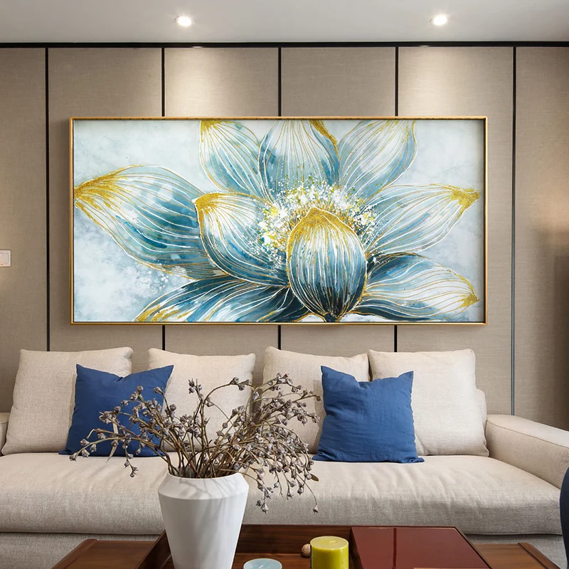 

EECAMAIL DIY Алмазная картина, розовый Лотос, китайский стиль, столовая, алмазная вышивка, домашнее украшение, картина без рамки