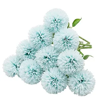 

Fake Flower Bouquet Dandelion Flower Arrangement Birthday Party Home Table Wedding Table Decoration (Blue 10 Pcs)
