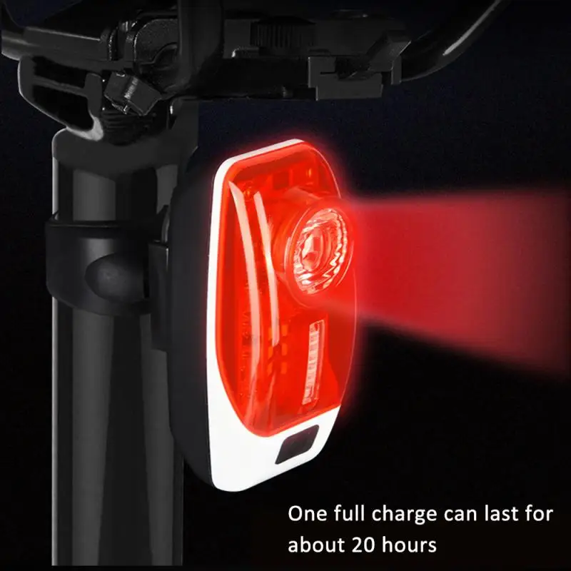 20 часов Применение+ велосипедные шлемы Ночь Usb хвост светильник 120lm дорожный велосипед для верховой езды зимние Предупреждение оборудование для верховой езды хвост светильник аксессуары+ 5 светильник режимов