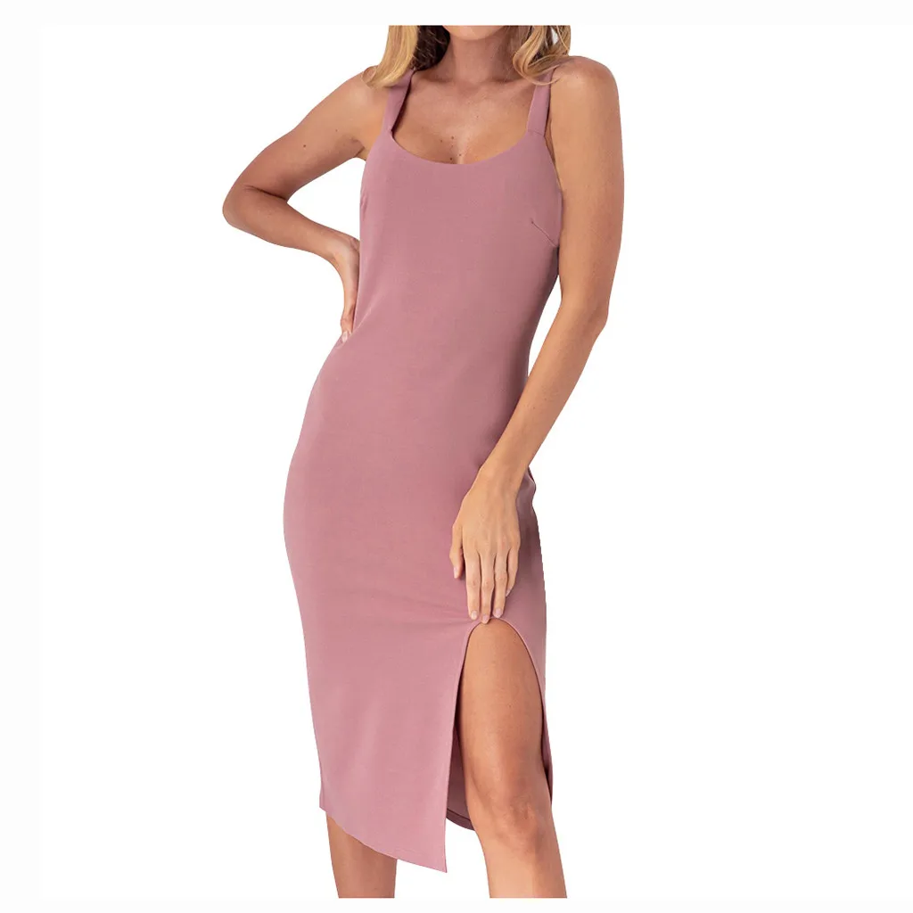 Женские однотонные платья праздничное Платье с U образным вырезом элегантное