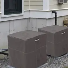 Уличная квадратная 600D оксфордская Крышка Кондиционера Водонепроницаемая очистка многоразовые трусики стирка Анти-пыль анти-снег Чистящая крышка