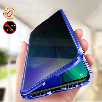 

Metal Magnetic Case For Huawei P20 P30 Lite Mate 20X Honor 9X 20 Pro Nova 4 4E 5i Pro Privacy Double Sided Tempered Glass Cover