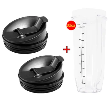 

1pcs 32 oz Ounce Cup with 2 Sip N Seal Lids Spare Replacement Parts Accessories for Nutri Ninja Auto-iQ and Duo Blenders Juicer